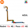 Xiaomi Redmi 13c 4G / Redmi 13c 5G / Redmi 14c / Poco C65 4G 2023 - FLEX SENSOR DE HUELLA ORIGINAL - AZUL