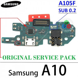 SAMSUNG A10 4G 2019 A105F A105 (VERSION SUB 0.2 ) PLACA DE CARGA ORIGINAL SERVICE PACK