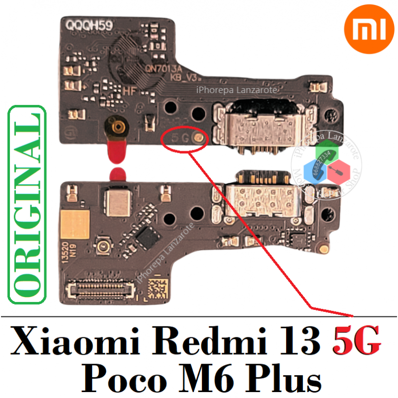 Xiaomi Redmi 13 5G / Poco m6 Plus 5G - PLACA DE CARGA original