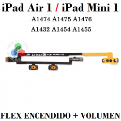 iPad Mini 1 / iPad Air (A1474 / A1475 / A1476 / A1219 / A1454 / A1455) - flex de encendido + volumen - original REFURBISHED