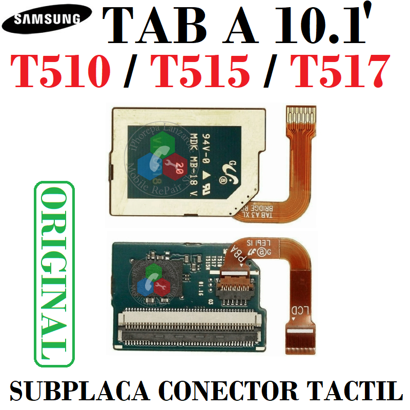 Samsung  Tab A 10.1" T510 / T515 / T517 2019 - SUBPLACA CONECTOR TACTIL PCB - ORIGINAL