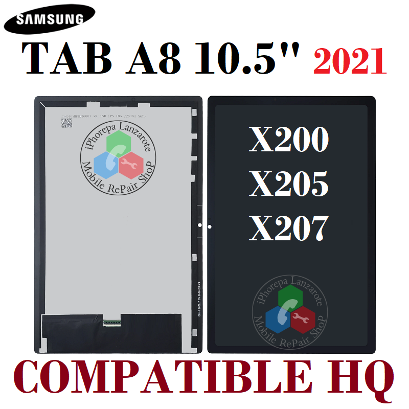 Samsung Tab A8 10.5" 2021 SM-X200 x205 X207 - PANTALLA COMPLETA HQ SIN MARCO
