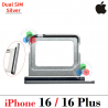 iPhone 16 5G 2024 A3287 / iPhone 16 Plus 5G 2024 A3290 - BANDEJA DUAL SIM - SILVER