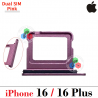 iPhone 16 5G 2024 A3287 / iPhone 16 Plus 5G 2024 A3290 - BANDEJA DUAL SIM - ROSA