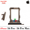 iPhone 16 Pro 5G 2024 A3293 / iPhone 16 Pro Max 5G 2024 A3296 - BANDEJA DUAL SIM - GOLD