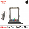 iPhone 16 Pro 5G 2024 A3293 / iPhone 16 Pro Max 5G 2024 A3296 - BANDEJA DUAL SIM - SILVER
