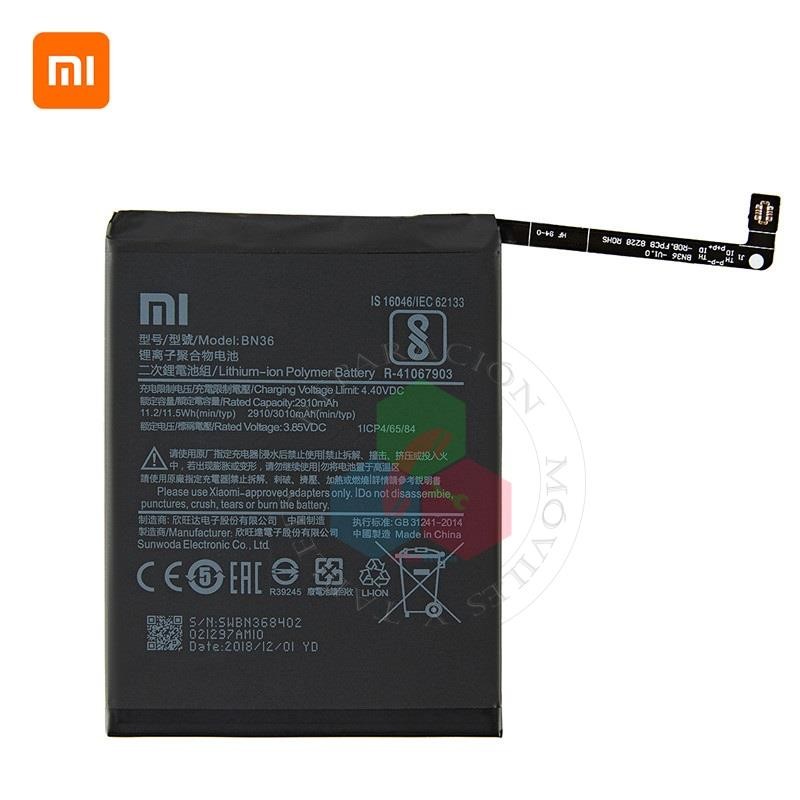 Xiaomi Mi A2 M1804D2SG / M1804D2SI / Mi 6X 2018 - BN36 - BATERÍA ORIGINAL