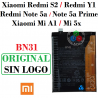 XIAOMI Redmi S2 / Redmi note 5a / Redmi 5a Prime / Mi A1 / mi 5x - BN31 - BATERÍA original sin logo