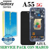 SAMSUNG A55 5G 2024 A556B A556 - PANTALLA SERVICE PACK CON MARCO AZUL