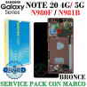Samsung Note 20 5G 2020 N980f / N981f - PANTALLA CON MARCO - ROSA / BRONCE - SERVICE PACK