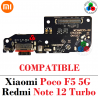 Xiaomi Poco F5 5G 2023 23049PCD8G / 23049PCD8I - sub placa de carga + lector sim - compatible