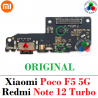 Xiaomi Poco F5 5G 2023 23049PCD8G / 23049PCD8I - Note 12 turbo - sub placa de carga + lector sim - ORIGINAL