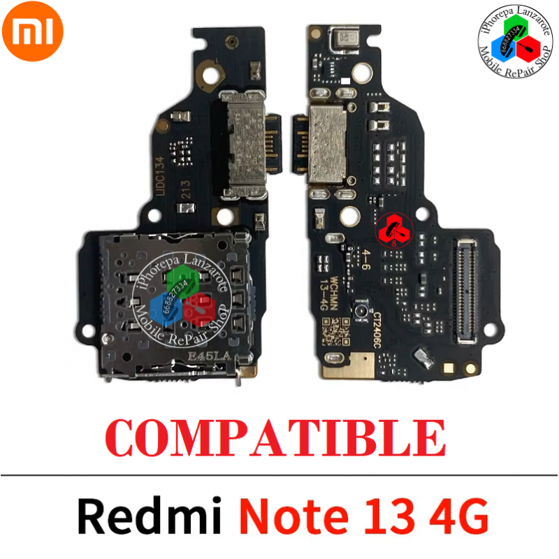 Xiaomi Redmi Note 13 4G 2024 23129RAA4G - PLACA DE CARGA - COMPATIBLE