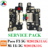 Xiaomi Poco F3 5G 2021 M2012K11AG / Xiaomi Mi 11i 5G M2012K11G 2021 - PLACA de carga ORIGINAL SERVICE PACK