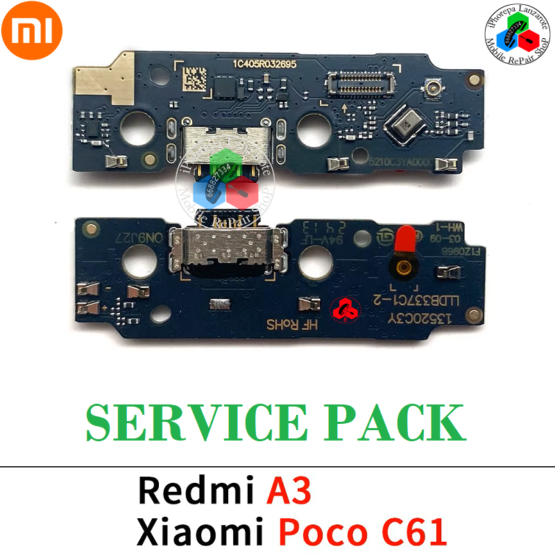 Xiaomi Redmi A3 4G 2024 23129RN51X / Poco c61- Placa de carga + microfono - original service pack