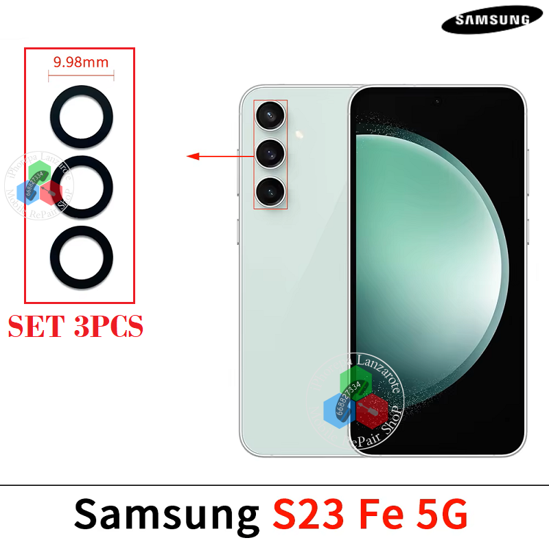 Samsung S23 FE 5G 2023 S711B S711 - LENTE CRISTAL DE CAMARA ( SET 3PCS )
