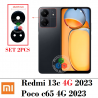 Xiaomi Redmi 13C 4G 2023 23100RN82L / Poco C65 4G 2310FPCA4G 2023 - Cristal lente de cámara - Set 2pcs