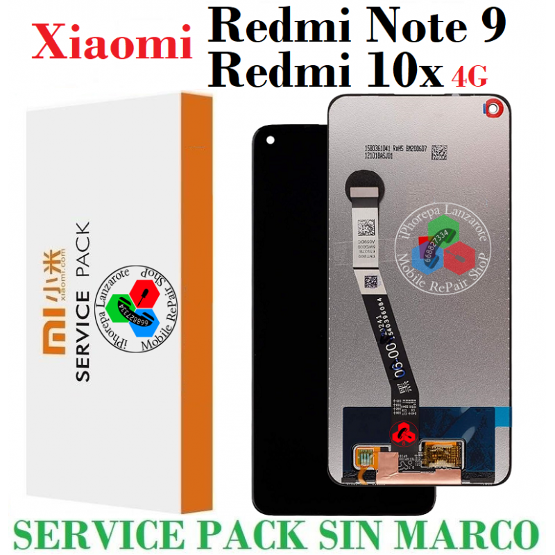 Xiaomi Redmi Note 9 2020 M2003J15SC / M2003J15SG / M2003J15SS / REDMI 10x - PANTALLA SERVICE PACK SIN MARCO