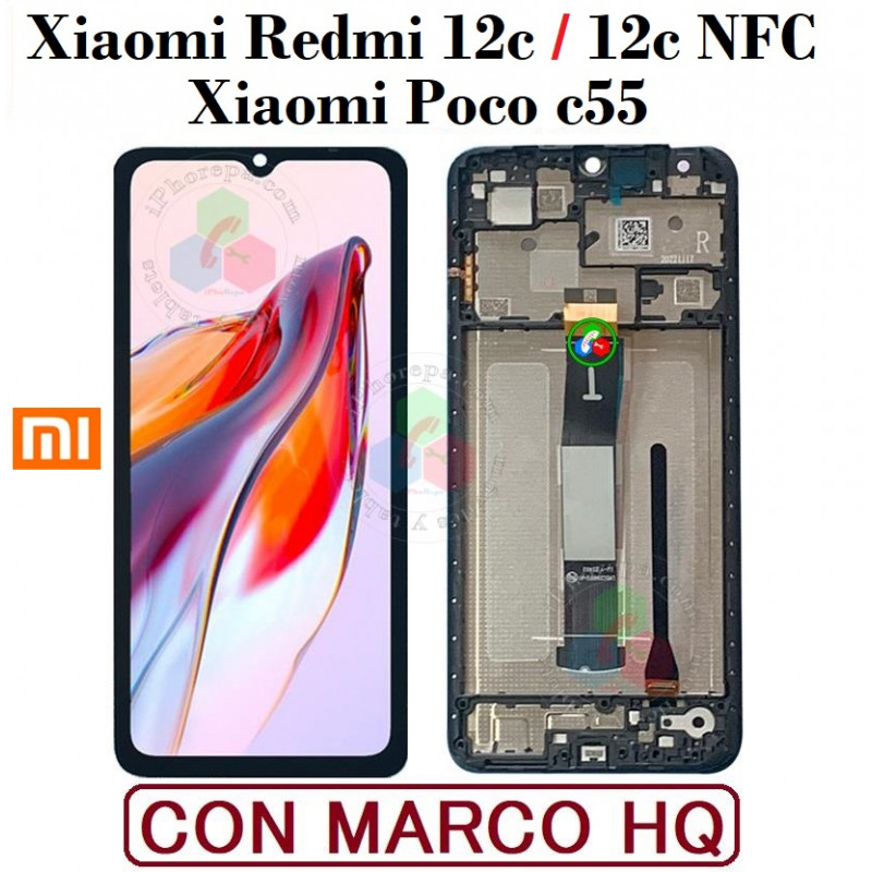 Xiaomi Redmi 12C 22120RN86G / 12c NFC / Poco c55 - PANTALLA COMPATIBLE HQ CON MARCO