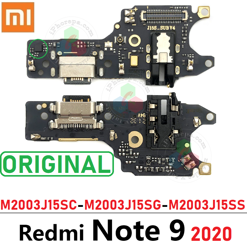 Xiaomi Redmi Note 9 2020 M2003J15SC / M2003J15SG / M2003J15SS - Placa de carga + microfono - ORIGINAL