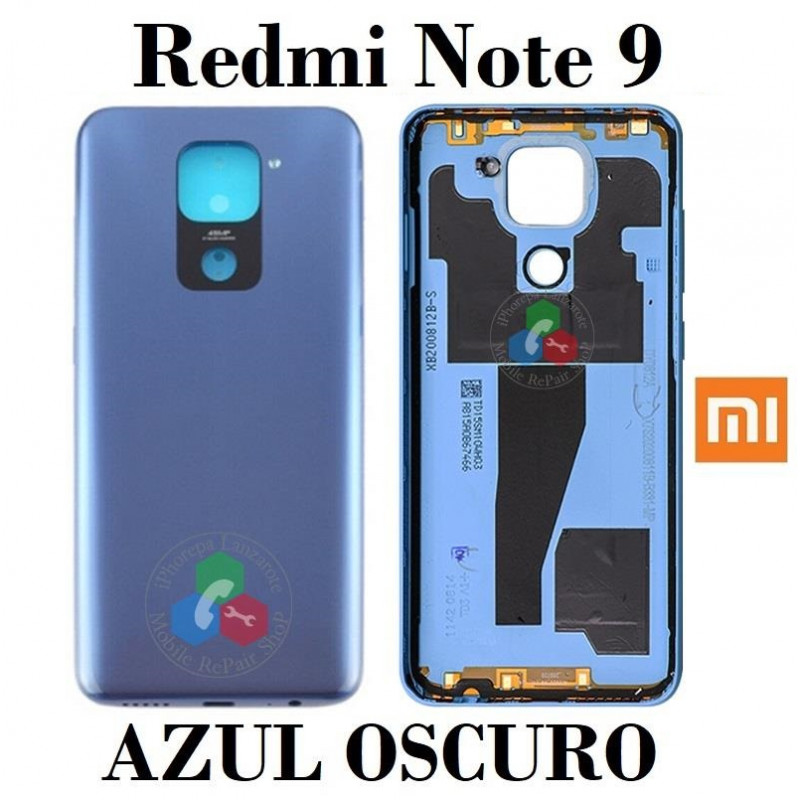 Xiaomi Redmi Note 9 2020 M2003J15SC / M2003J15SG / M2003J15SS - Carcasa tapa trasera azul oscuro