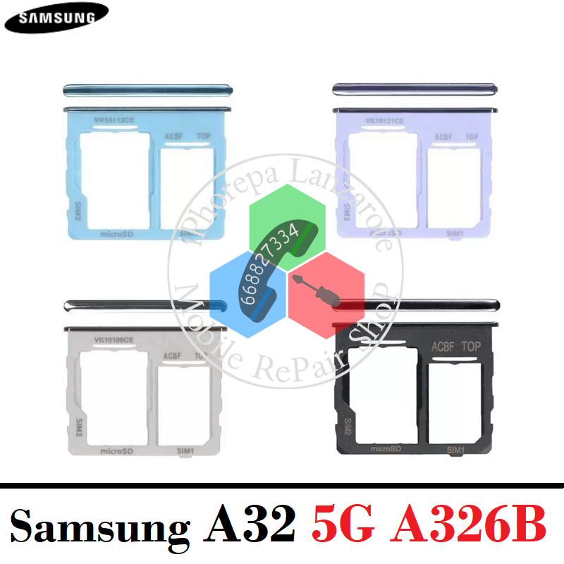 SAMSUNG A32 5G 2021 A326B A326 - BANDEJA dual SIM + micro sd (elegir color )