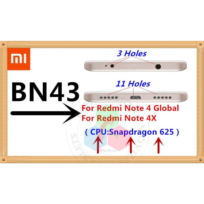 XIAOMI REDMI note 4X / redmi NOTE 4 - BN43 - BATERÍA BULK