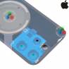 iPhone 16 Pro Max 5G 2024 A3296 - TAPA DE CRISTAL + MARCO + LENTE DE CAMARA + LOGO - TITANIO NATURAL