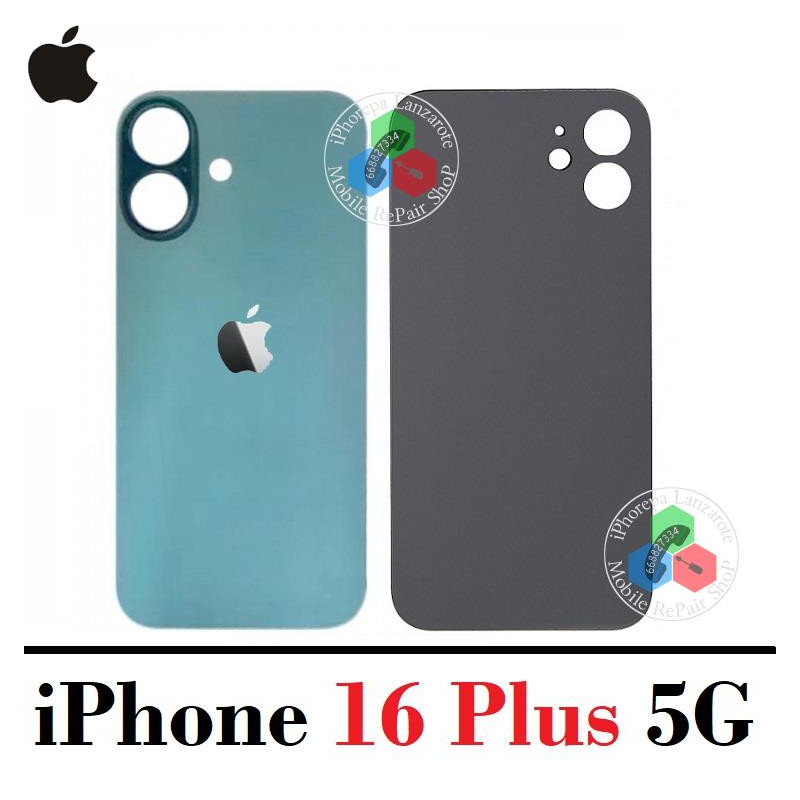 iPhone 16 Plus 5G 2024 A3290 - TAPA TRASERA COMPATIBLE CON LOGO - VERDE