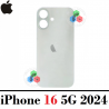 iPhone 16 5G 2024 A3287 - TAPA TRASERA COMPATIBLE CON LOGO - BLANCO