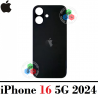 iPhone 16 5G 2024 A3287 - TAPA TRASERA COMPATIBLE CON LOGO - NEGRO