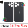 iPhone 16 Pro Max 5G 2024 A3296 - TAPA TRASERA COMPATIBLE CON LOGO - TITANIO NEGRO