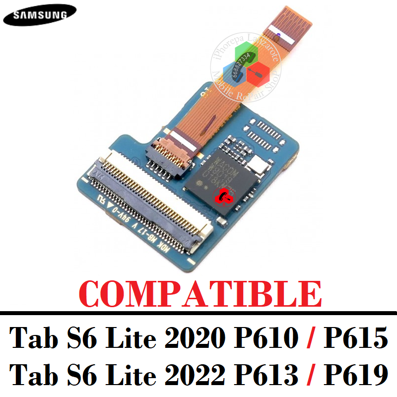 SAMSUNG Tab S6 Lite 2020 P610 / P615 / S6 Lite 2022 P613 / P619 - modulo sub placa CONECTOR tactil - COMPATIBLE