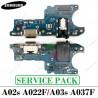 SAMSUNG A02s A025F A025M / A03s A037F  - PLACA DE CARGA ORIGINAL SERVICE PACK