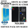 SAMSUNG S20 FE 4G  G780F G780 / S20 FE 5G G781 G781B - PANTALLA SERVICE PACK CON MARCO NEGRO