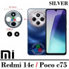 Xiaomi Redmi 14C 2411DRN47C 2409BRN2CA / Poco c75 - cristal lente de camara ( set 3 pcs ) - silver