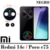 Xiaomi Redmi 14C 2411DRN47C 2409BRN2CA / Poco c75 - cristal lente de camara ( set 3 pcs ) - NEGRO