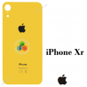 iPhone Xr - TAPA TRASERA DE CRISTAL con logo - AMARILLO