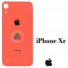 iPhone Xr - TAPA TRASERA DE CRISTAL con logo - NARANJA