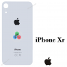 iPhone Xr - TAPA TRASERA DE CRISTAL con logo - blanco