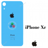iPhone Xr - TAPA TRASERA DE CRISTAL con logo - azul