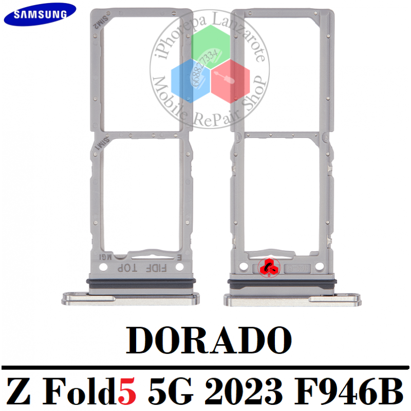 SAMSUNG Z Fold5 5G 2023 F946B F946 - BANDEJA DUAL SIM - DORADO