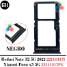 Xiaomi Redmi Note 12 5G 2022 22111317I / Poco x5 5G 22111317PG - BANDEJA DUAL SIM + MICRO SD - NEGRO
