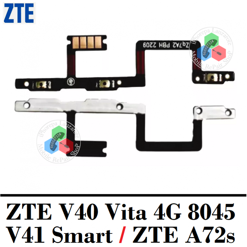 ZTE Blade V40 Vita 4G 2022 8045 / V41 SMART / ZTE A72s - FLEX POWER ENCENDIDO + VOLUMEN