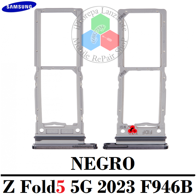 SAMSUNG Z Fold5 5G 2023 F946B F946 - BANDEJA DUAL SIM - NEGRO