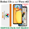 Xiaomi Redmi 13C 4G 2023  / Poco C65 4G / Redmi 13C 5G ( VERSION H-2 ) - PANTALLA SERVICE PACK CON MARCO