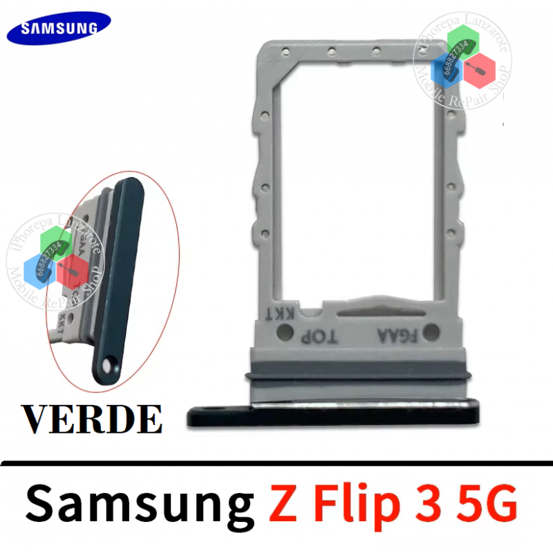 SAMSUNG Z Flip3 / Z flip 3 5G 2021 F711B F711 - BANDEJA SINGLE SIM - VERDE