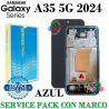 Samsung A35 5G 2024 A356B A356 - PANTALLA SERVICE PACK CON MARCO AZUL