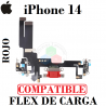 iPhone 14 - flex de carga rojo - compatible