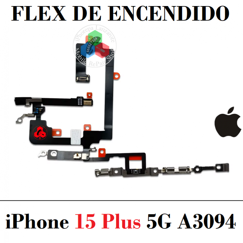 iPhone 15 Plus 5G 2023 A3094 - Flex de encendido power - ORIGINAL